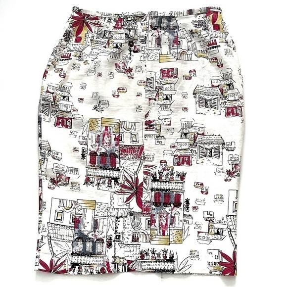 Bonafide Manifesto San Francisco Vintage 100% Linen Skirt Medium - Picture 4 of 5